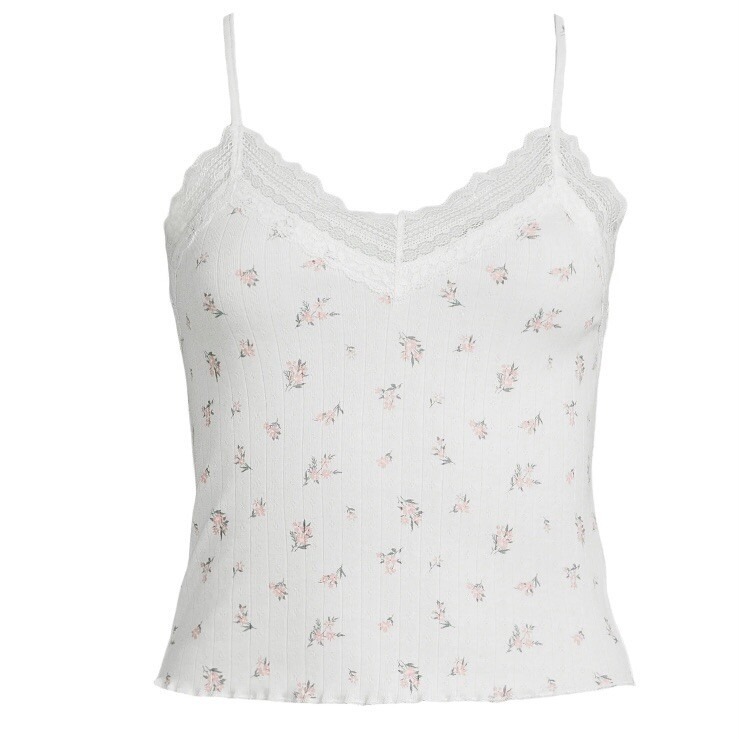 No Boundaries Juniors Lace Trim Cami Xxxl 21 New With Tags Winter White Floral